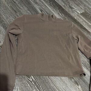Zara Taupe Long Sleeve Blouse